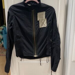Riley zip up jacket black trooper fatigues graphic medium